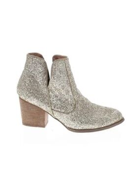 Not Rated Silver Sparkle Ankle Boot